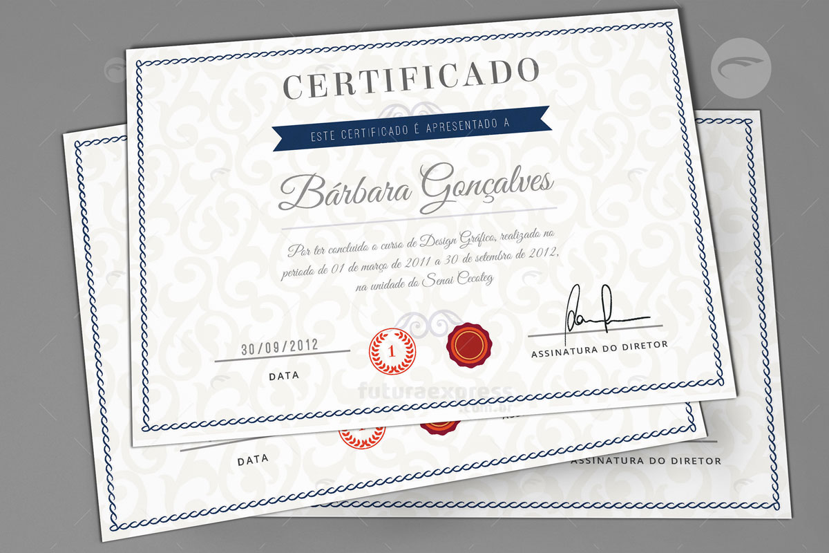 Certificados E Diplomas Papelaria Configure Futura Express